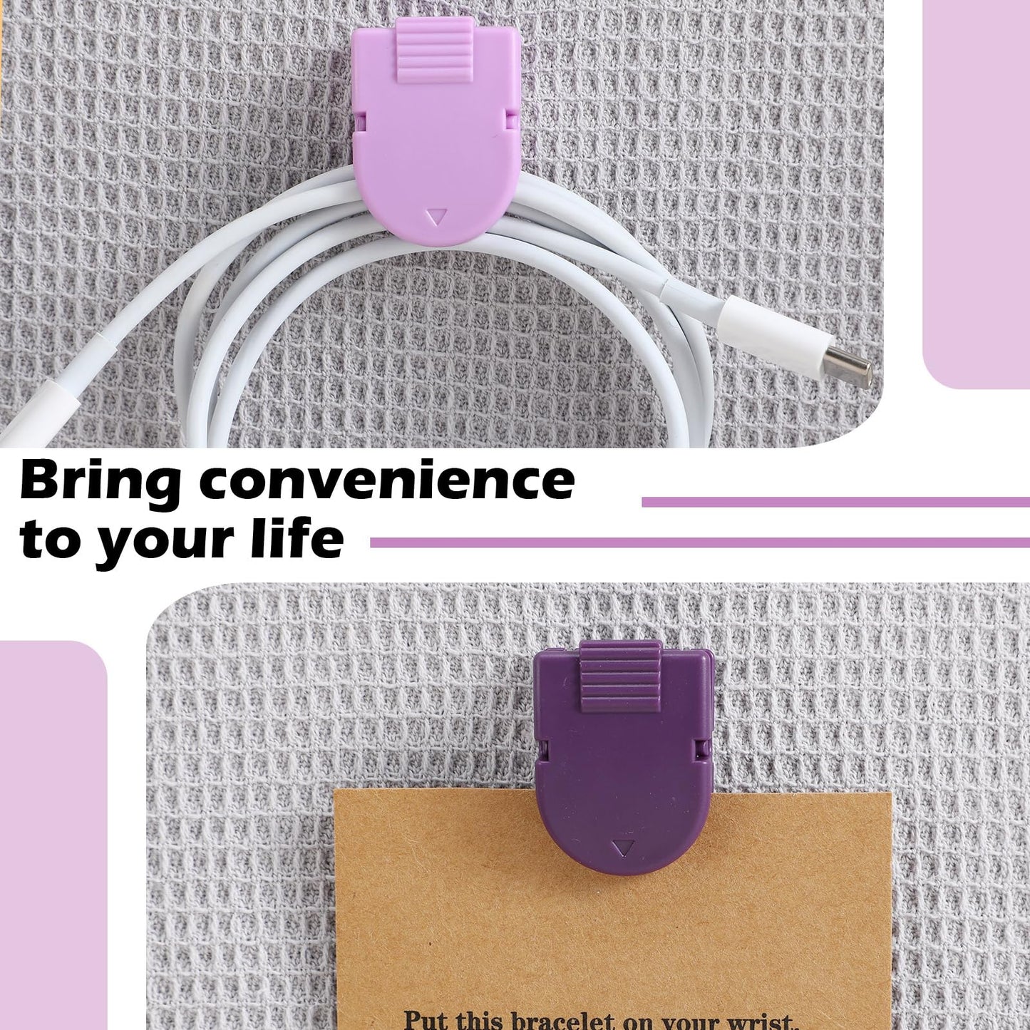 Feifeiya 15 Pcs Cubicle Clips Fabric Panel Cubicle Accessories Fabric Partition Panel Wall Clip Office Photos Wall for Notes Memos Standard Size, 40-Sheet Capacity (Purple)