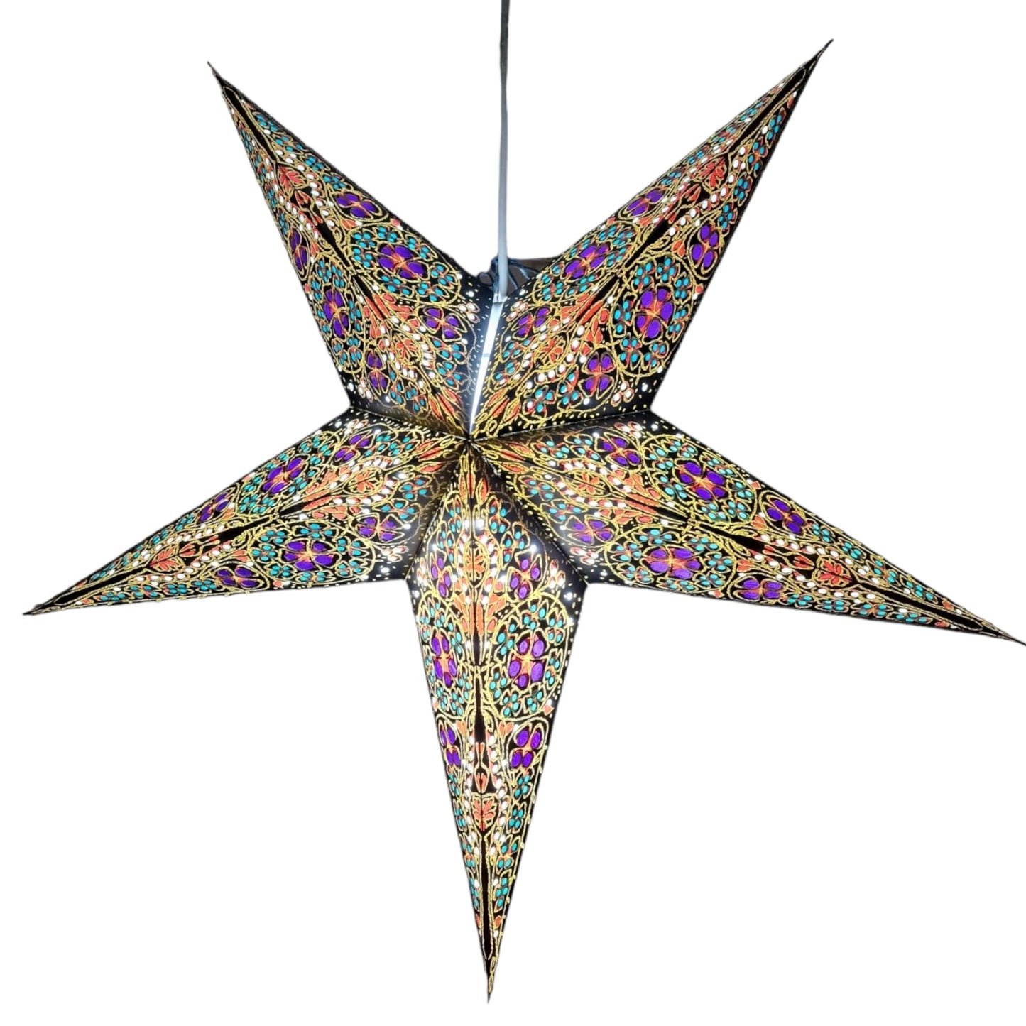 Yepsio Paper Star Lantern Lampshade, 60 cm, Hanging Decorations for Christmas, Wedding, Home, Party (Galaxy 03)