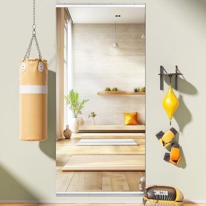 WINNICE 83"x40" One-Piece Home Gym Mirror, Oversized Full Body Wall Mounted Fitness Mirror, 4MM Professional Grade Tempered Glass for Yoga, Studio with Complete Kit