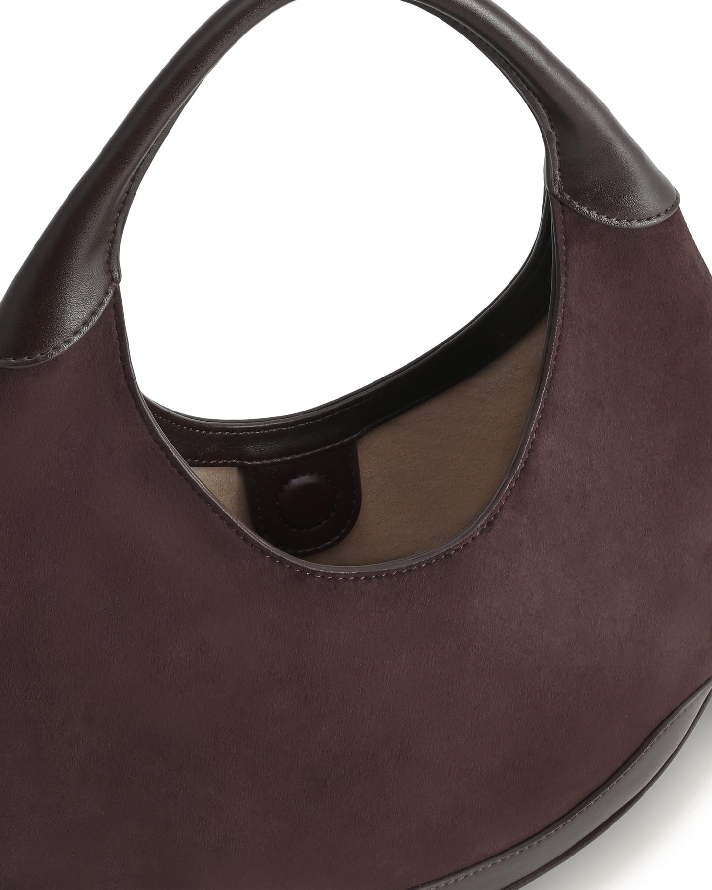 JW PEI Women's Colette Faux Suede Crescent Hobo Bag - Dark Brown