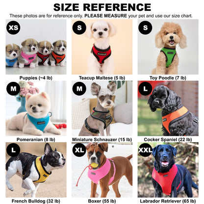 Puppia Soft Dog Harness No Choke Over-The-Head Triple Layered Breathable Mesh Adjustable Chest Belt and Quick-Release Buckle, Beige, Medium