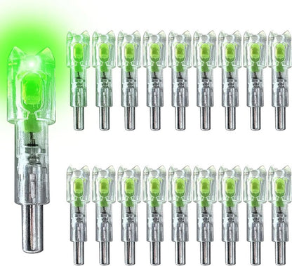 Lighted Nocks for Crossbow Arrows - 18PCS High Visibility LED Half-Moon Knocks | Fits .252-.305 ID