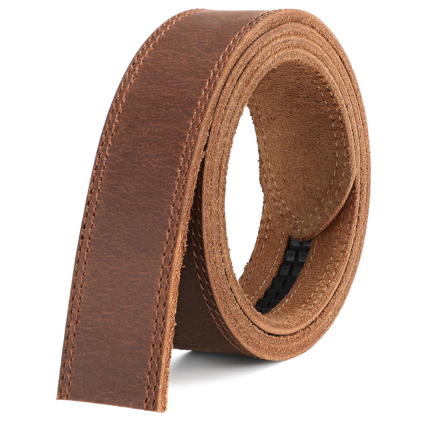 OZNDAS Ratchet Belt Strap, Full Grain Leather Belt Straps for Men without Buckle 1 3/8"- Replacement Strap Only