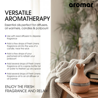 AROMAR Premium Fragrance Oil - Essential Oil for Diffusers & Home Aromatherapy - Cool Waters - 8oz
