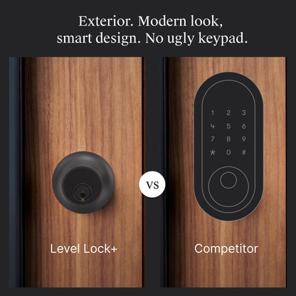 Level Lock+ (Matter) Smart Lock - World's Smallest, Most Advanced Matter-Over-Thread Deadbolt Plus Apple Home Key - Keyless and Remote Access via Apple, Alexa, Google Home, SmartThings (Satin Nickel)