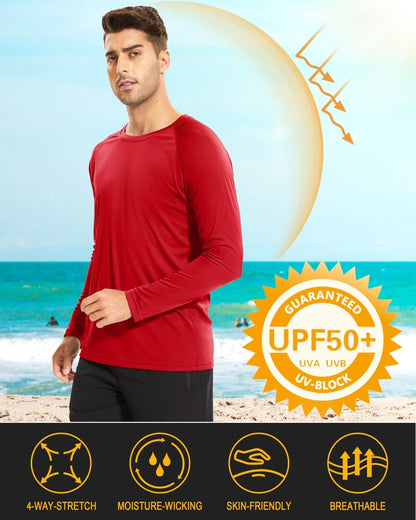 Fishing Shirts for Men Long Sleeve Men Hiking Shirt Quick Dry Rash Guard for Men Sun Shirts UV Protection Shirts Summer Shirts for Men