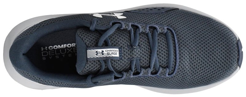 Under Armour Men's Charged Surge 4, (044) Downpour Gray/Mod Gray/White, 4, US