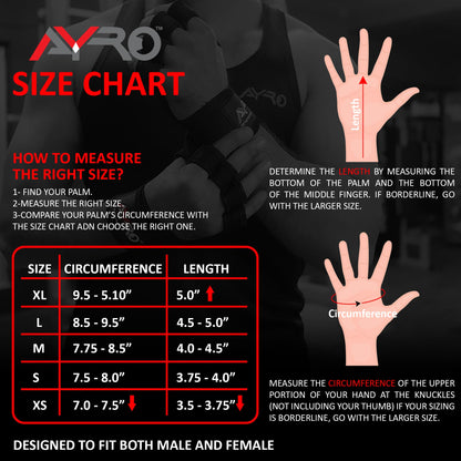 AYRO Workout Gloves for Men & Women – Gym Gloves for Men, Weight Lifting Gloves, with Wrist Support, Breathable Palm Padding, Non-Slip Grip – Ideal for Gym, Fitness, Cross Training, Cycling Gloves
