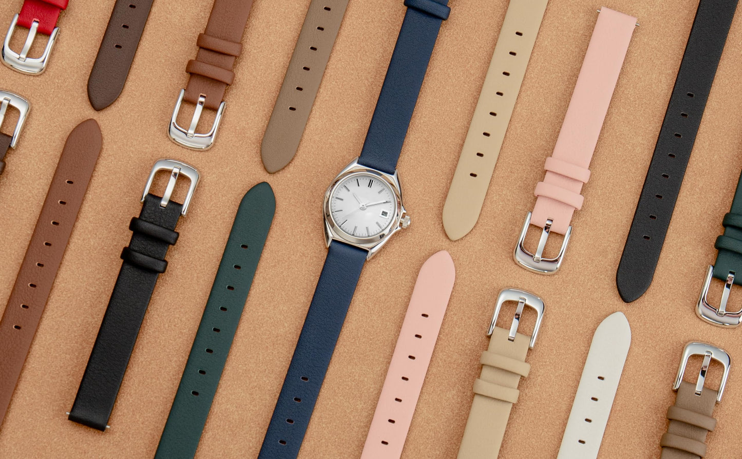 CORROPELLE Leather Watch Band Strap Quick Release, Ultra-Soft Top Grain Nappa Leather Watch bands for Women Men, Choice of Width 12mm 14mm 16mm 18mm 20mm 22mm for Watch & Smartwatch