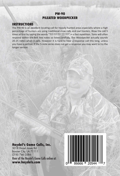 Haydel's Game Calls Inc. PW-90 Pileated Woodpecker Call, Turkey Locator Call