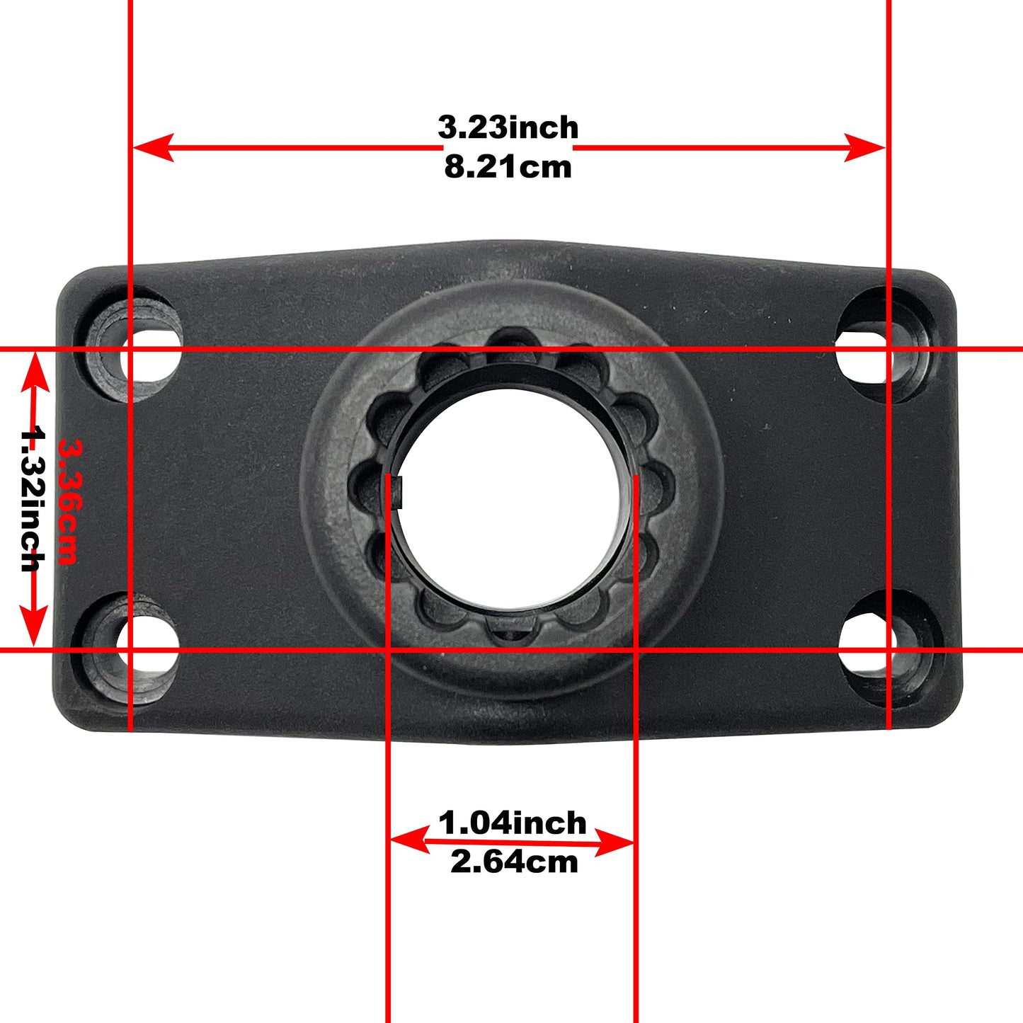HiUmi 2 Pack Baitcaster/Spinning Rod Holder with Side Deck Mount (Extender Holder + Mount)