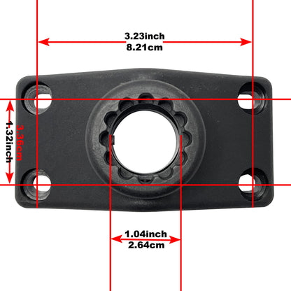 HiUmi 2 Pack Baitcaster/Spinning Rod Holder with Side Deck Mount (Extender Holder + Mount)