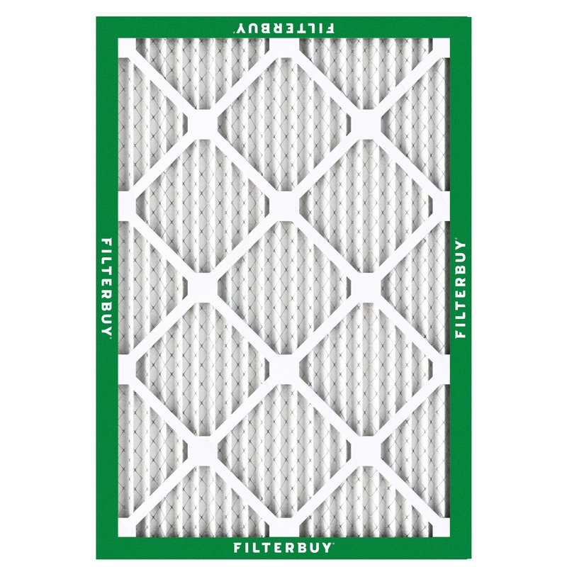 Filterbuy 24x25x1 Air Filter MERV 8 Essential Dust & Allergy Defense (4-Pack), Electrostatic Pleated HVAC AC Furnace Filters Replacement, Made in USA (Actual Size: 23.88 x 24.88 x 0.75)