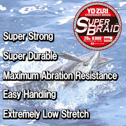 Yo-Zuri SuperBraid Fishing Line - Dark Green 150 Yards | Durable & High-Performance