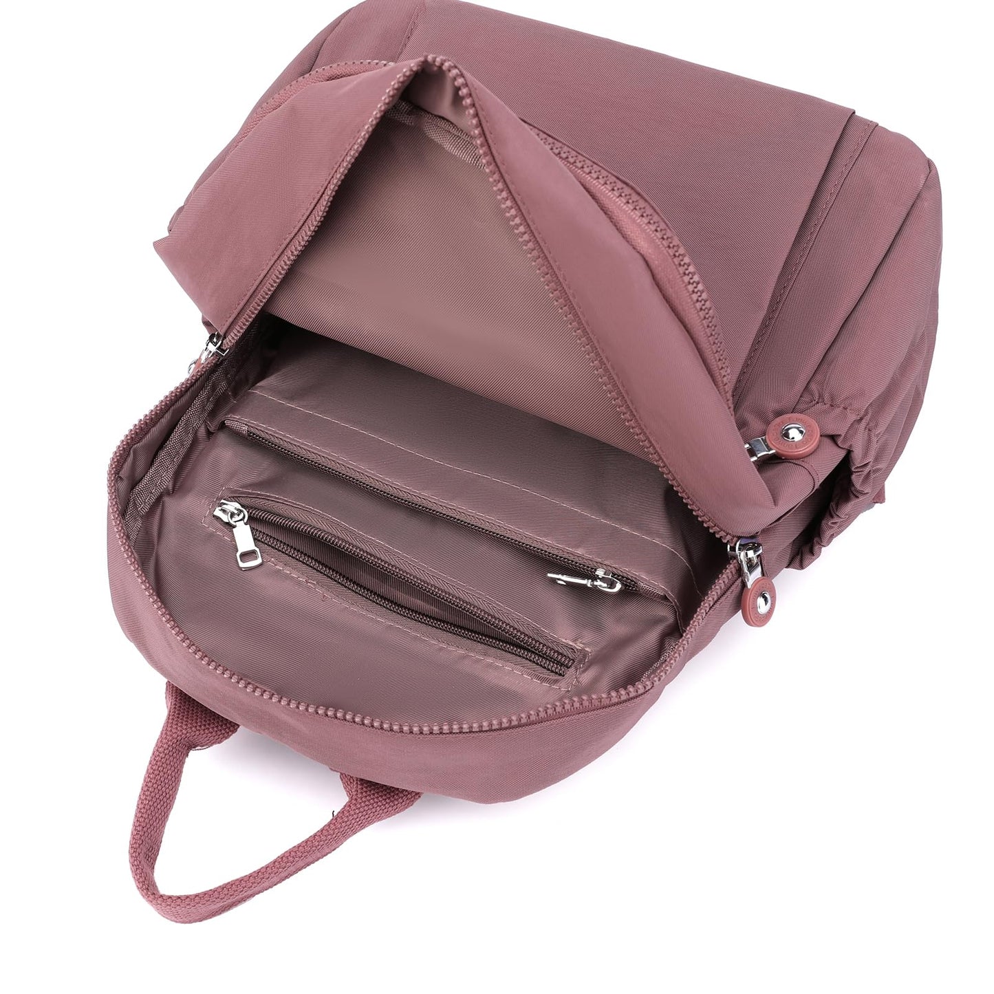 Tanweibago Mini Nylon Women Backpacks,11L Small Ladies backpacks Casual Lightweight Women Shopping Travel Daypack (Carmine)