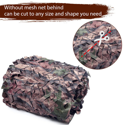 Yeacool Camouflage Netting Bulk Roll Burlap Camo Tarp Sunshade Net for Hunting Blind Outdoor Photography Dinosaur Birthday Theme Party Decoration (Camo Bionic Leaves, 4.9ftx19.7ft, 1.5m*6m)