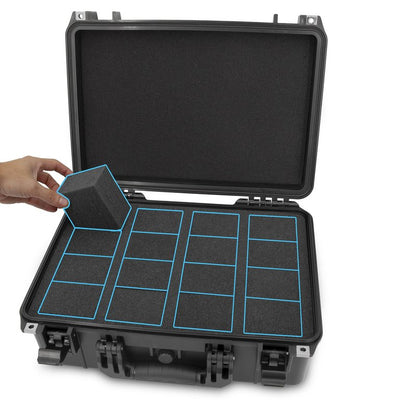CASEMATIX Graded Card Case Compatible with 130+ BGS PSA Graded Sports Trading Cards, Waterproof Graded Slab Card Box with Precision Cut Graded Card Storage Box Foam Dividers