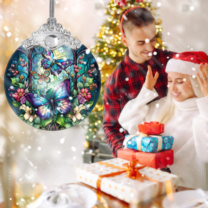 Jocidea Butterfly Christmas Ornament for Tree, Holiday Decor, Gifts for Butterfly Lovers