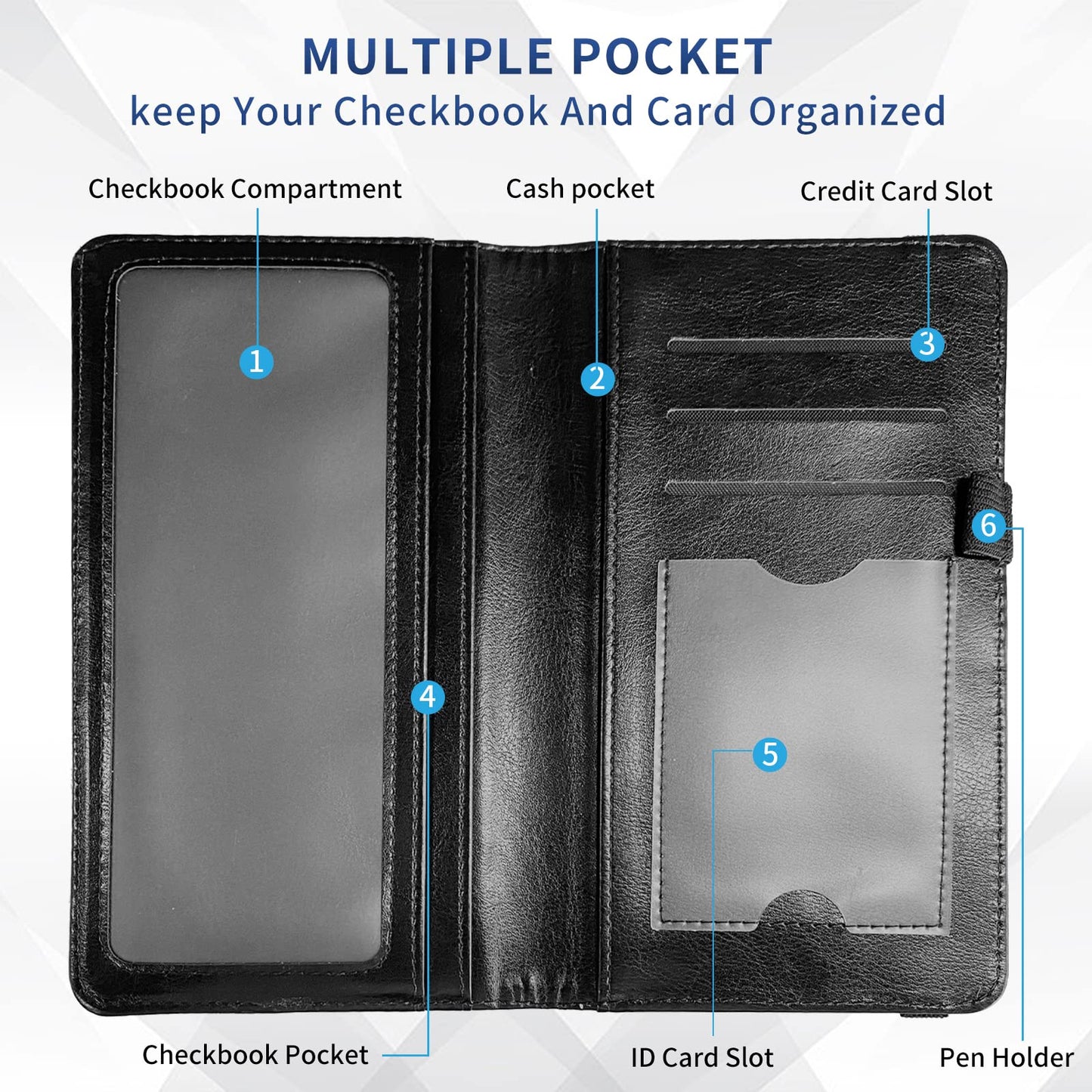 DEGDFSGR Checkbook Cover - Premium Leather Standard Duplicate Register Check Card Book Holder Wallet with RFID Blocking Function for Girl Men Women,Howling Wolf Moon