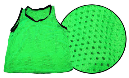 BlueDot Trading Youth Sports Scrimmage Pinnies Training Vest Jersey for Team Practice for Soccer, Football, Basketball, Lacrosse, and More, Red, Quantity 1