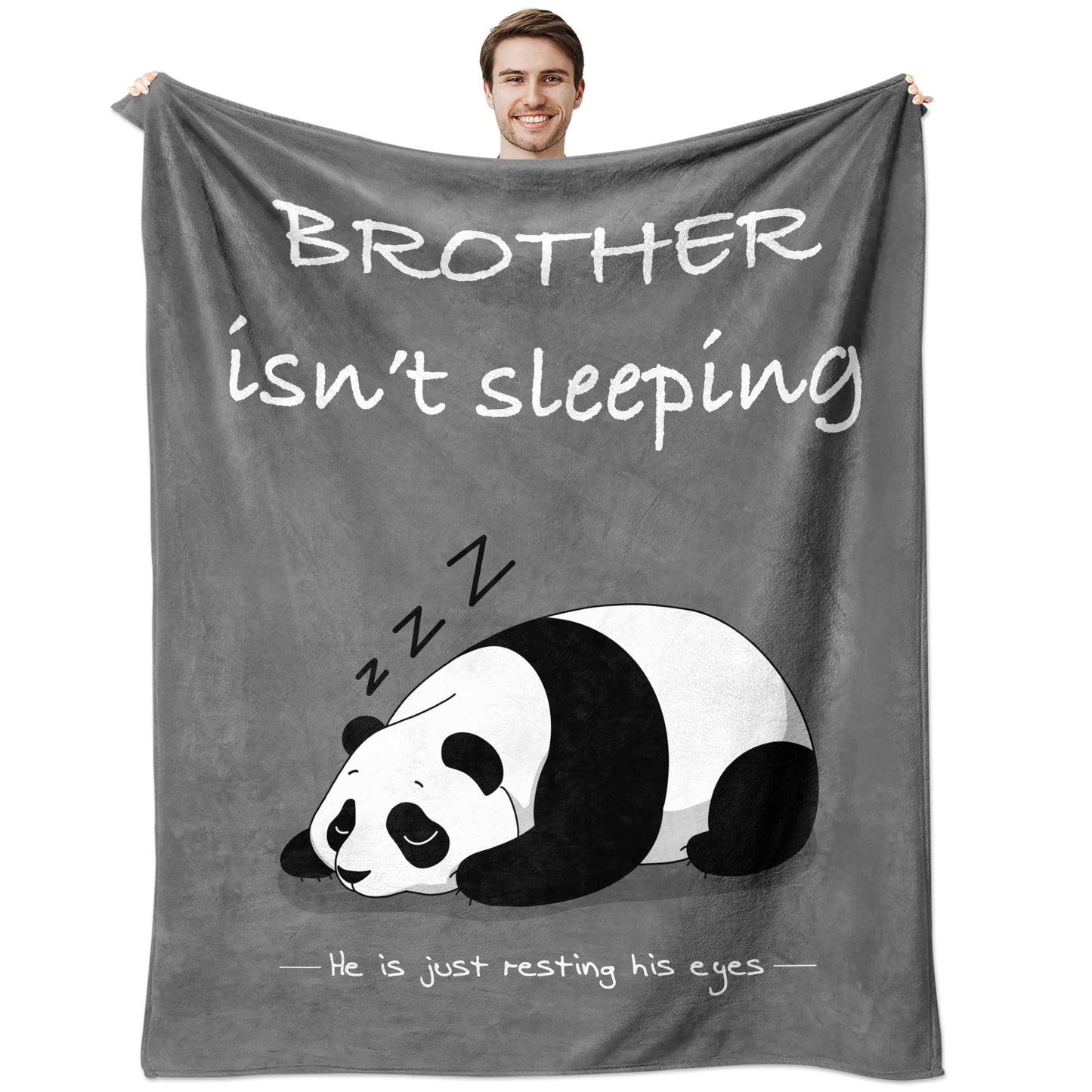 Jetuconme Gifts for Brother on Fathers Day,Brother Gifts from Sister,Birthday Gift for Brothers,Brothers Graduation Gift,Soft Throw Blanket for Napping Travel,Fathers Day Blanket 50"X 60"