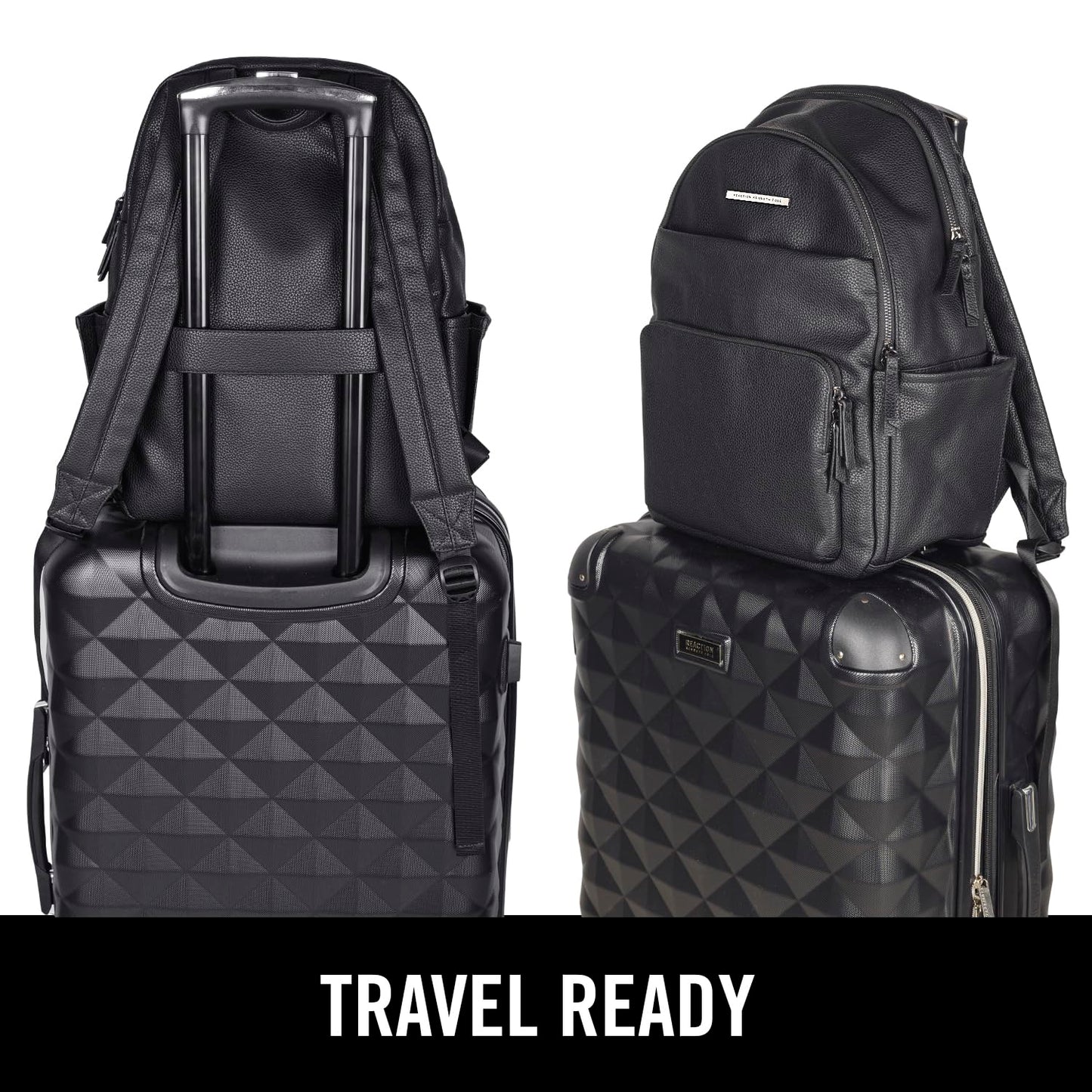 Kenneth Cole Reaction Marley Double Compartment Vegan Leather Womens 15" Laptop Fashion Backpack
