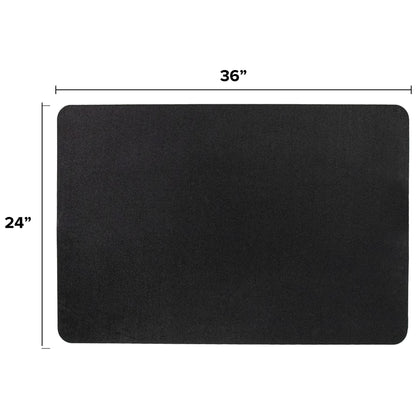 We Sell Mats Multi-Purpose Recycled Rubber Floor Mat for Indoor or Outdoor Use, Utility Mat for Entryway, Tool Bench, Garage, Under-Sink, Patio, and Door Mat; 24”x36”, Black - Made in the USA