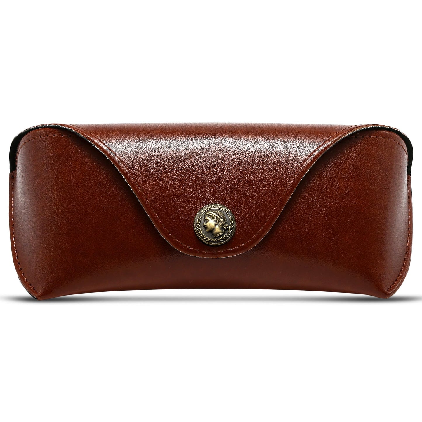 SUNGAIT Vegan Leather Glasses Case Portable Sunglasses Holder Hard Shell Slim Design Travel-Ready SGTCASE-ZS