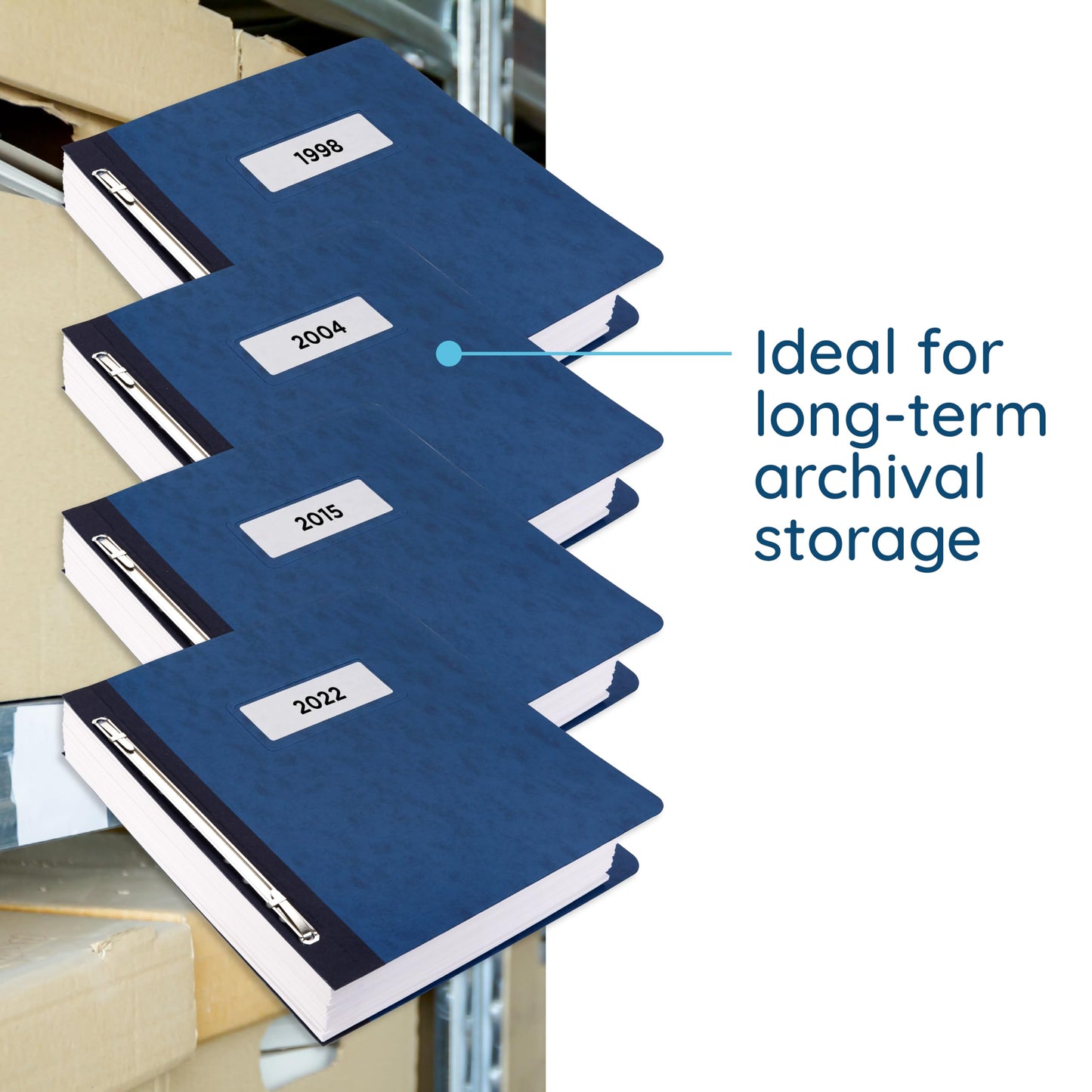 25 Blue Summit Supplies Pressboard Report Cover, Navy Blue Business Report Covers, Pressboard Binder 8.5x11, 25 Pack with 3'' Capacity