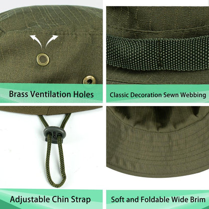 Rosoz Sun Hats for Men Women Boonie Hat UPF 50+ Bucket Hat Wide Brim UV Protection Fishing Hiking Safari Outdoor Hats