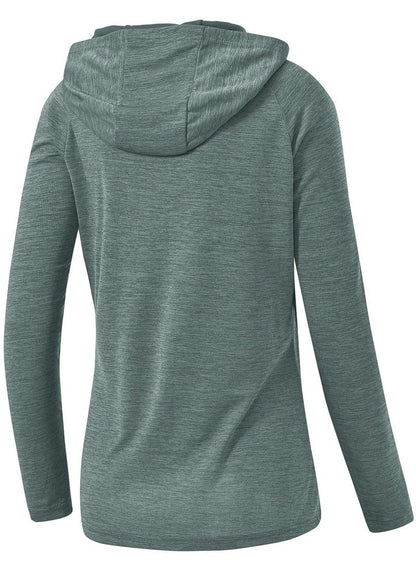 TBMPOY Womens UPF 50+ Sun Protection Hoodie Shirt Long Sleeve Fishing Hiking Outdoor UV Shirt Lightweight 6-Cyan M