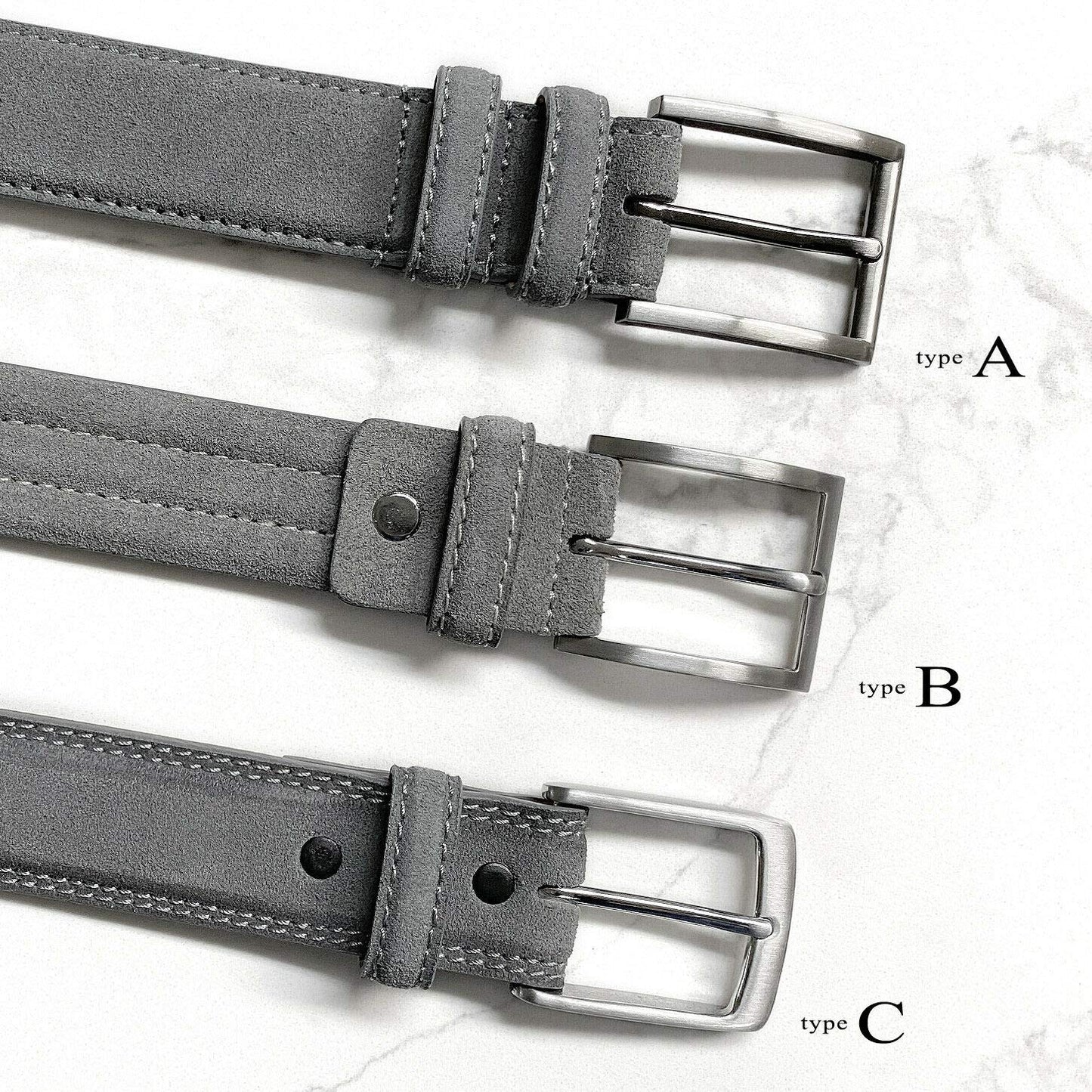 BS110 Men's Belt Suede Full Leather Belt Casual Dress Leather Belt 1-3/8"(35mm) Wide (Taupe, 38)