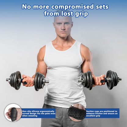 Epritliber Silicone Gym Grips for Weight Lifting,Workout Gloves for Women Men Alternative,Anti Slip Gym Workout Grip,Rubber Gym Hand Grips-Weightlifting Grips Pad for Barbell,Pull Up,Ryptfit,Training