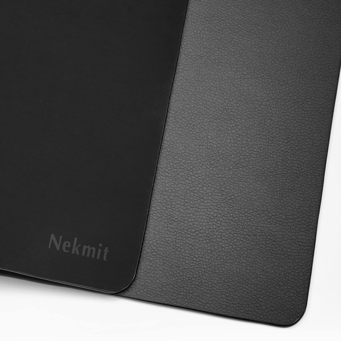 Nekmit Leather Desk Blotter Pad 36 x 20 Inches, Flat, Non-Slip, Waterproof, Black