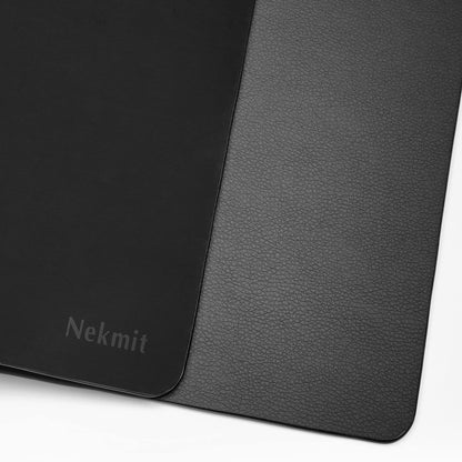 Nekmit Leather Desk Blotter Pad 36 x 20 Inches, Flat, Non-Slip, Waterproof, Black