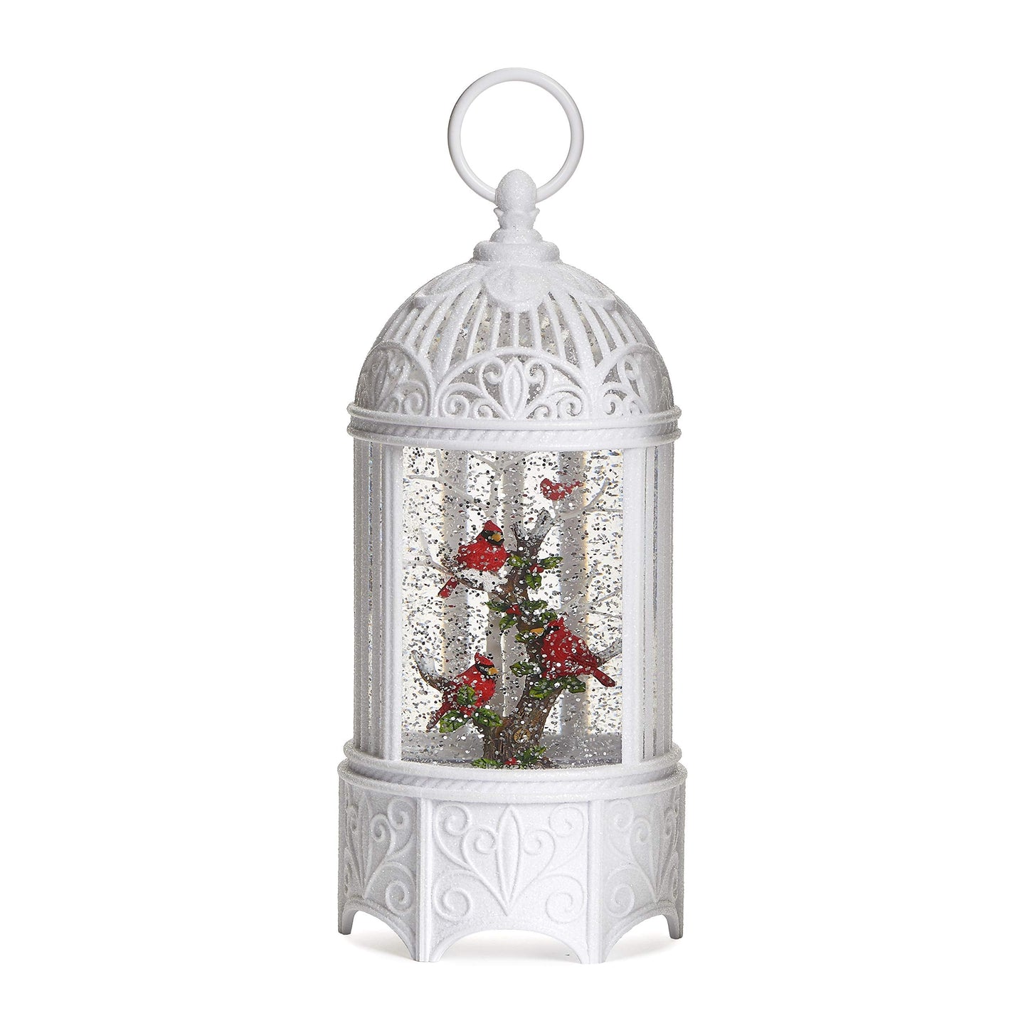 Roman 133349 Led Swirl Birdcage Christmas Cardinal, 10.2 inch, Multicolor