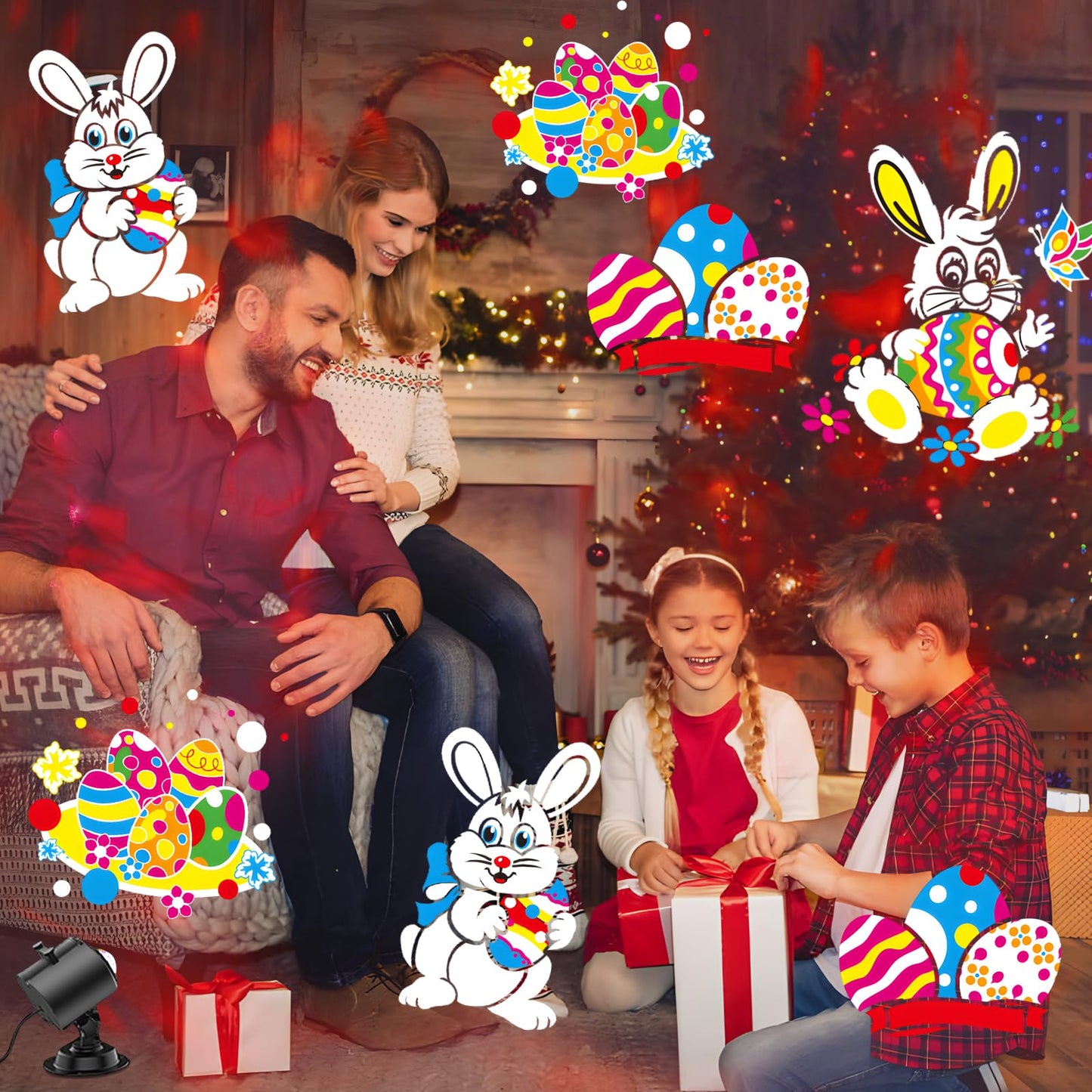 Brighter Easter Lights Projector,2026 Upgrade Holiday Projectors with 19HD Slides (Ocean Wave & Patterns), Weatherproof Christmas,Halloween Projector,Easter Decorations for Light Show