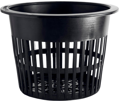 5 inch Net Pots Heavy Duty Round Cups Wide Rim Design - Orchids • Aquaponics • Aquaculture • Hydroponics Slotted Mesh (Cz All Star 10 Black Pots)