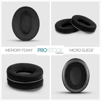 Brainwavz ProStock ATH M50X Upgraded Earpads, Improves Comfort & Style Without Changing The Sound - Ear Pad Designed for ATH-M50X M50BTX M20X M30X M40X Headphones, Vegan Leather (Micro Suede)
