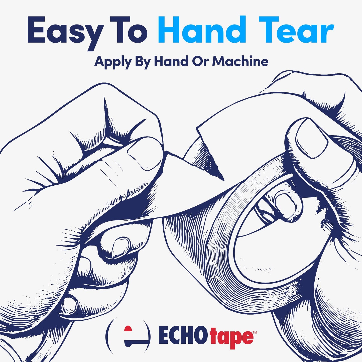 ECHOtape DC-M194A | Double-Sided Polyester Tape | Clear Thin Tape | All Weather/Cold Weather Tape | Insulation Mounting Tape | Contractor Tape | Superior Holding Power | 1.41 in x 60 yd