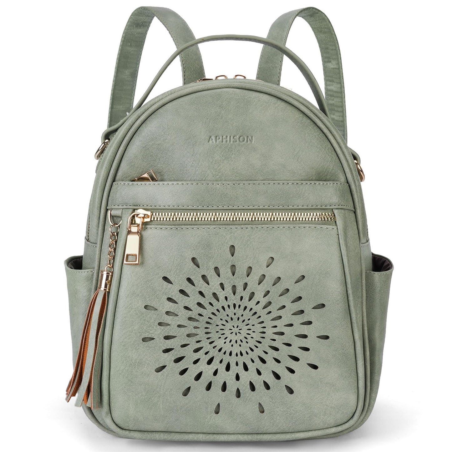 APHISON Small Backpack Purse for Women Cute PU Leather Mini Backpacks Ladies Casual Lightweight Travel Daypack Waterproof
