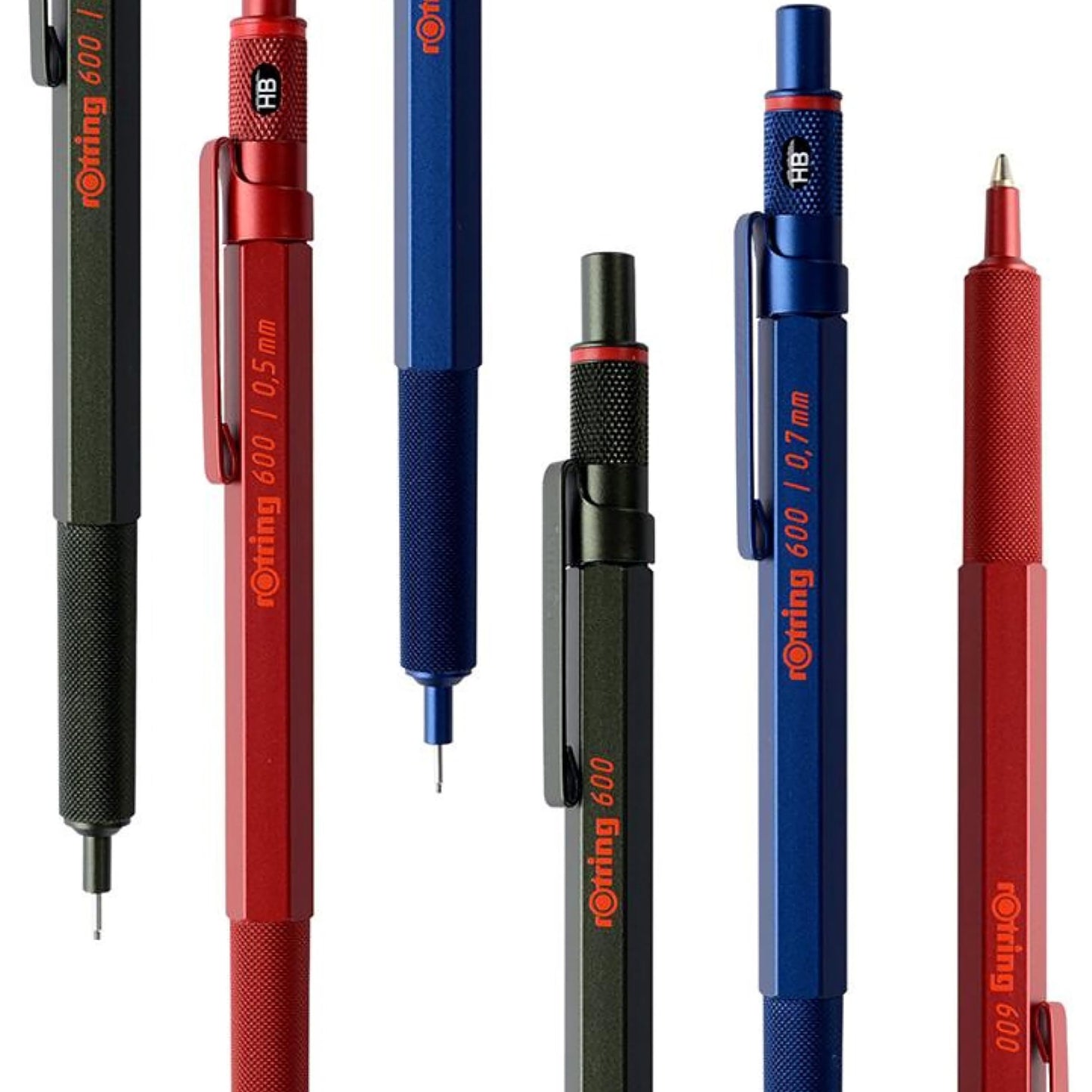 rOtring 600 Ballpoint Pen, Medium Point, Black Ink, Black Barrel, Refillable, 1 Count - Smooth Writing, Style, Comfort, Non-Slip Grip