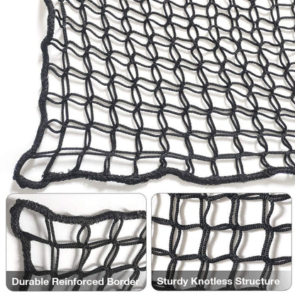 Jalunth Kids Playground Play Safety Net - Climbing Cargo Net Treehouse Accessories Outdoor Equipment Set Double Layers Heavy Duty Backyard Net Bridge for Tree House Tree Fort Back Yard (6.5' x 9.8')