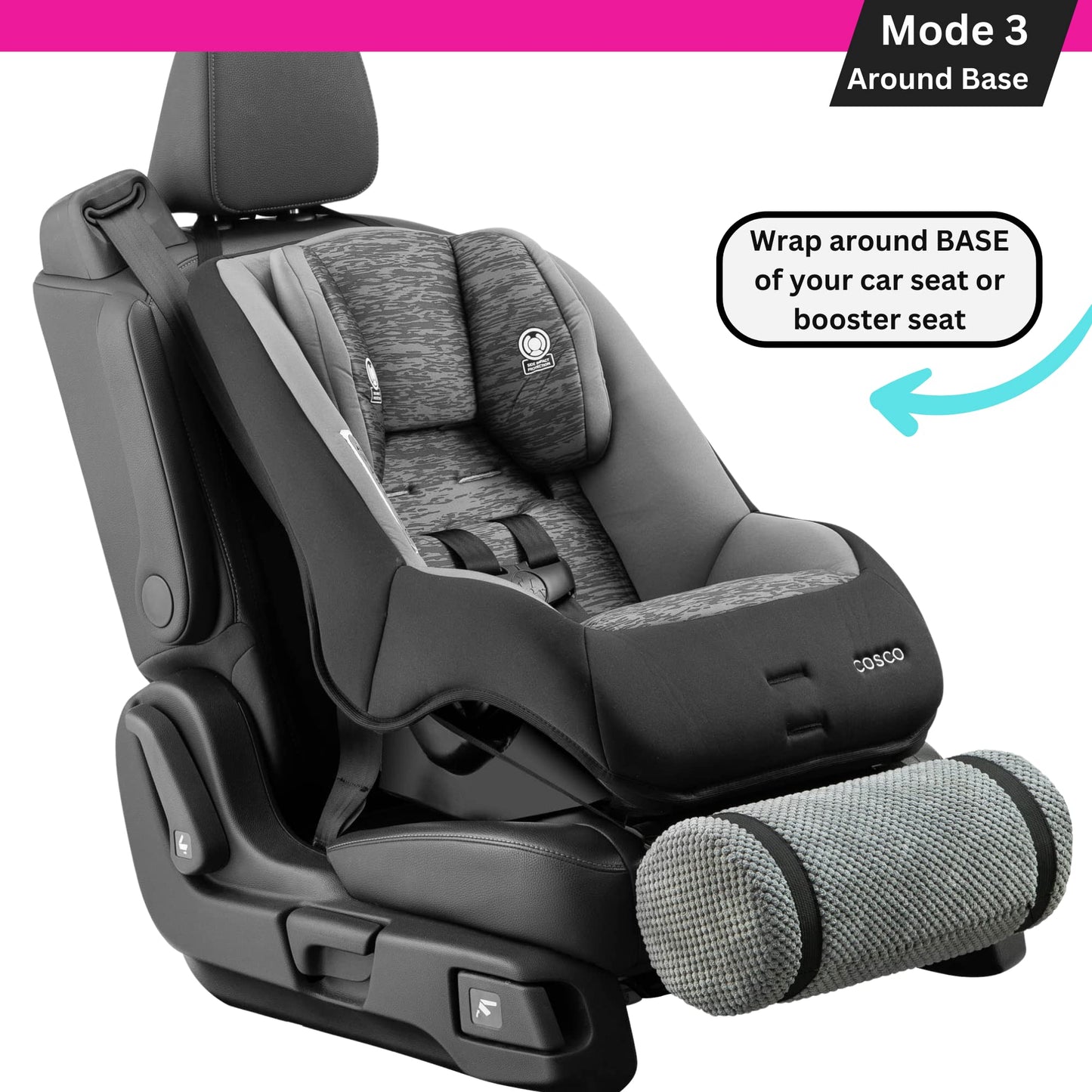 Swanoo, Car Seat Foot Rest for Kids Car Seat Accessories Leg Rest for Car Seat Kids Car Foot Rest with Extra Long Straps Adjusts to Any Carseat Or Toodlers Booster Seat by SWANOO, Grey, 1.0 Count