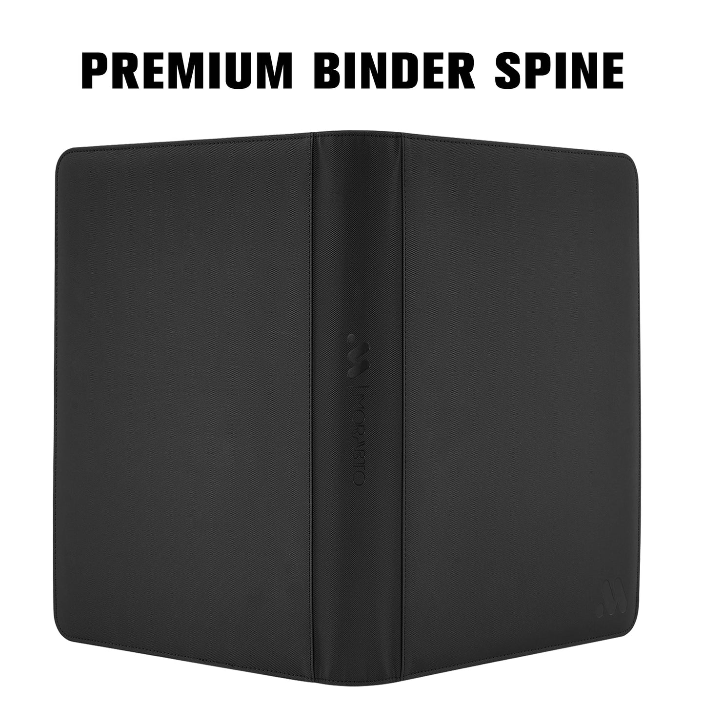 MORABTO Card Binder 16 Pocket,Trading Card Binder Holds up to 1408 Cards with 44 Sleeves,Zipper Card Holder Album Compatible with TCG/Sports Cards-Black