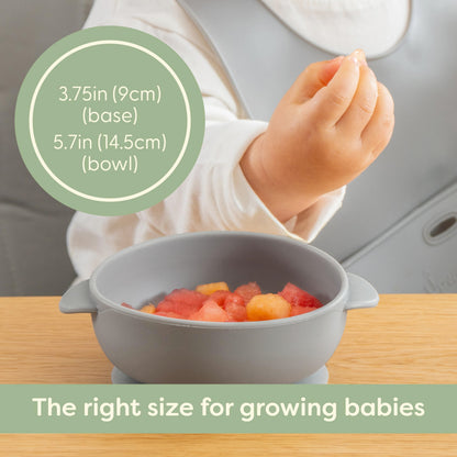 UpwardBaby Baby Silicone Bowl with Suction Set - 3-Pack, Soft & BPA-Free, Microwave & Dishwasher Safe, LED Weaning Kit, Multicolor