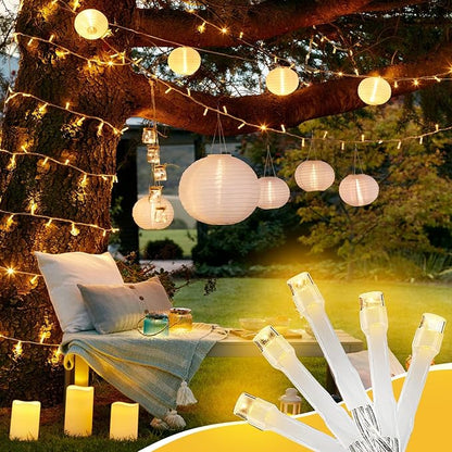 100FT Warm White String Lights – 300 LED Extra Long Waterproof Fairy Lights on Clear Wire, Plug-in Indoor Outdoor Decorations for Christmas, Wedding, Patio, Bedroom, Party