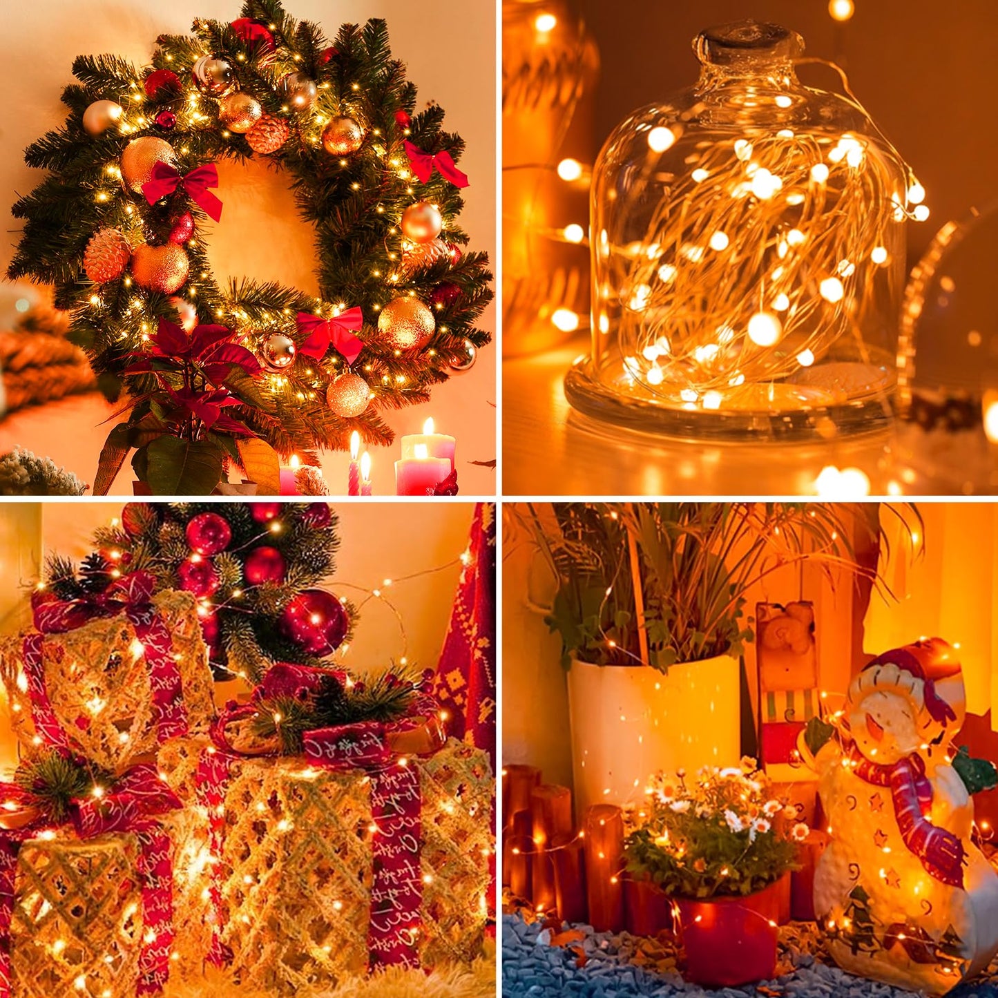 Fairdeer 12 Pack Fairy Lights Battery Operated - 7ft 20 Led Twinkle Lights 3 Modes, Bulk Mini String Lights Waterproof for Mason Jars Vases DIY Party Wedding Decoration Christmas -Orange