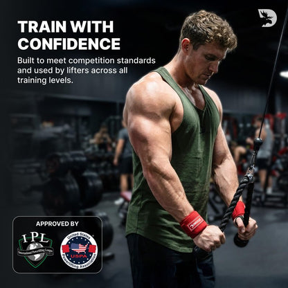 DMoose Fitness Wrist Wraps (IPL Approved) Avoid Injury & Maximize Grip with Thumb Loop, 18" or 12" Gym Wrist Wraps Pair, Wrist Wraps for Weightlifting Men, Wrist Brace for Working Out & Wrist Support