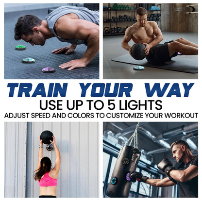 Reflexx RLT 2.1 Reaction Training Lights with TriPod's – Improve Reaction Time, Coordination & Focus – Adjustable Speed, Brightness & Sound Control – for Fitness, Rehab, Seniors & Athletes